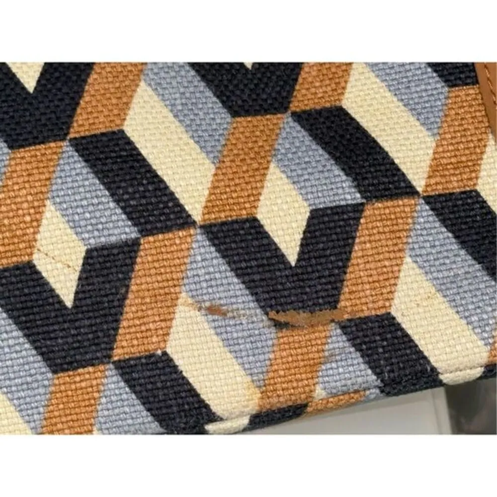 Spartina‎ 449 Daufuskie Island Women's Geometric Shoulder Bag Blue Tan Medium - Image 5