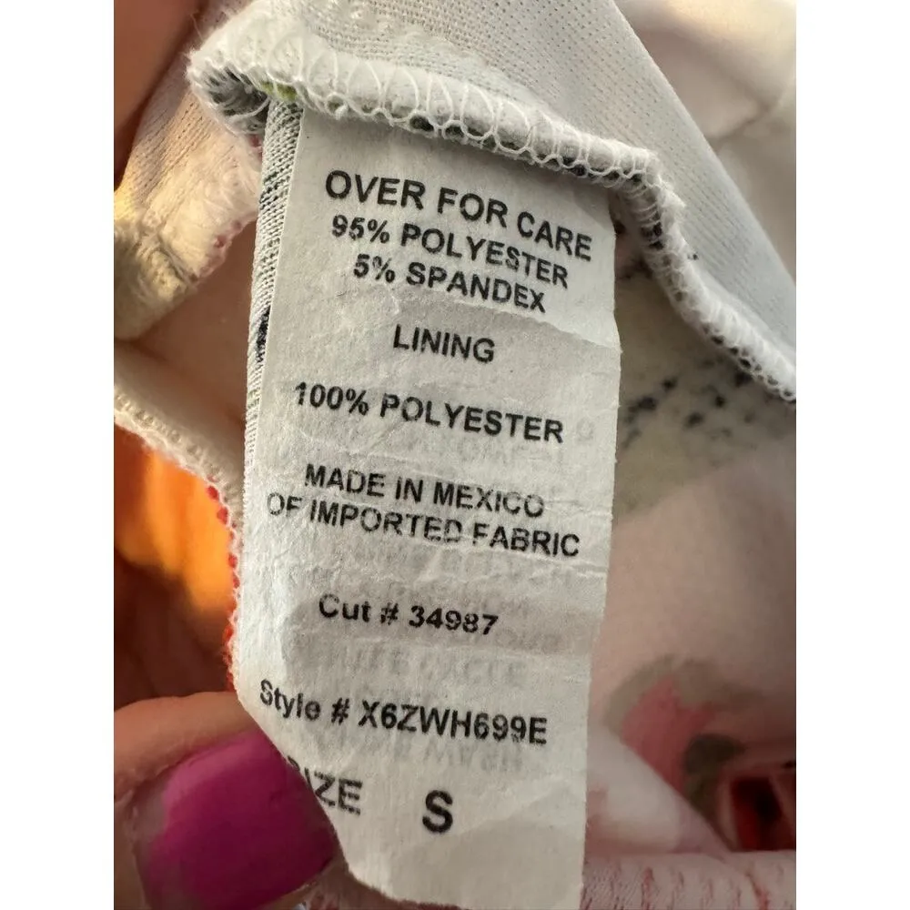 Windsor Floral Strapless Dress Red/White Casual Garden Party Women's Size Small - Image 5