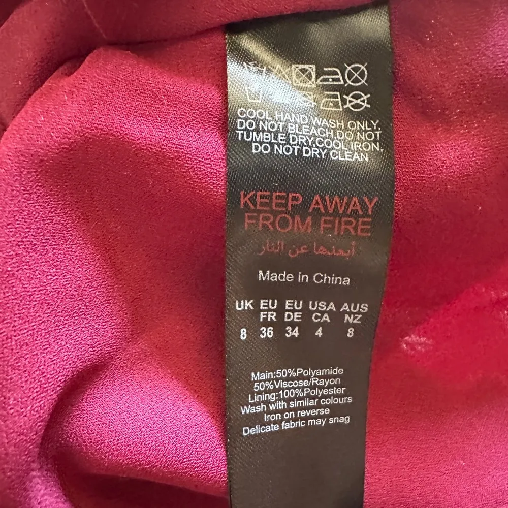 Velvet Nasty Gal Keyhole Crop with Billow Sleeves and ties, Size 4. - Image 4