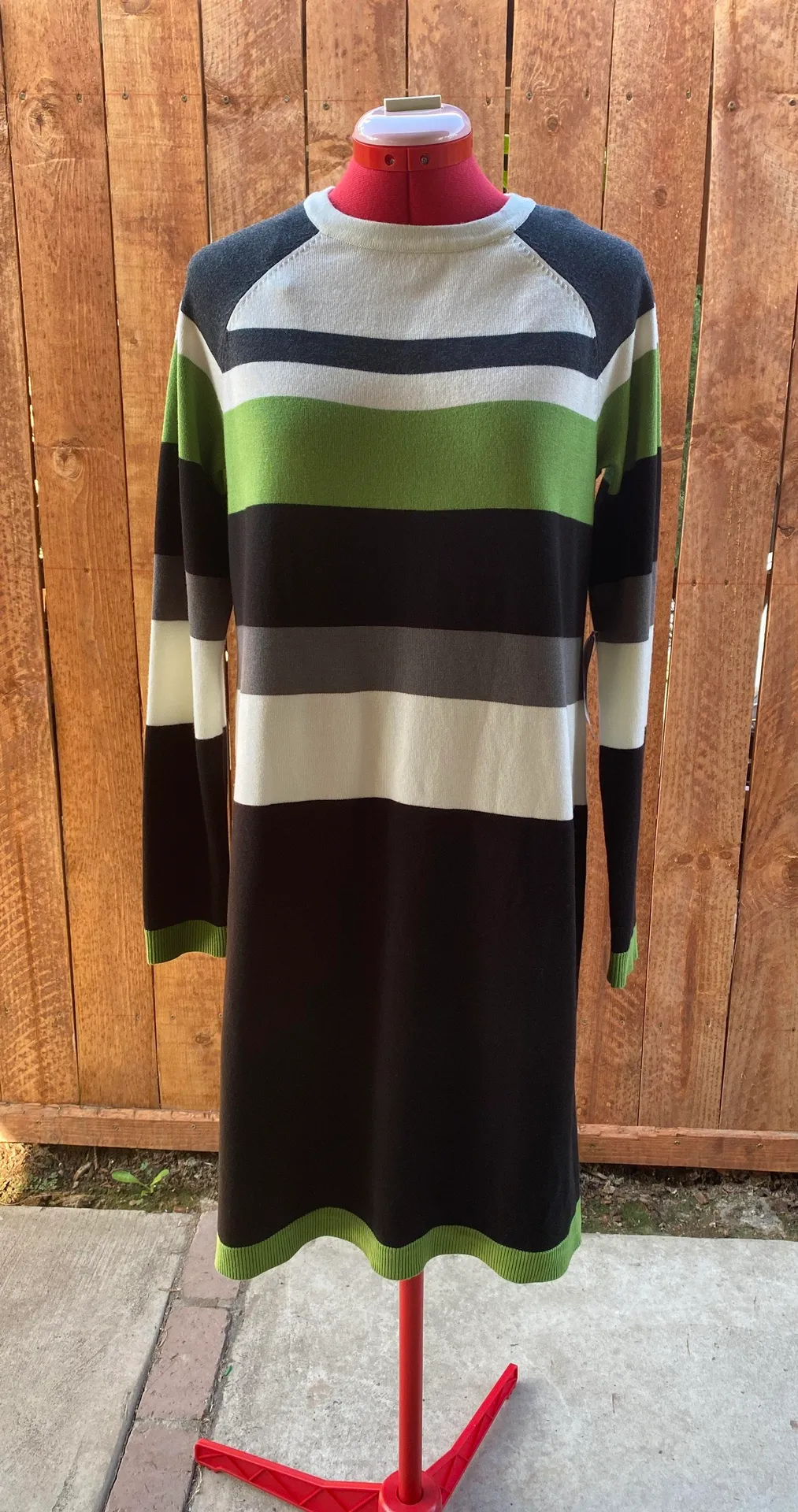Long Sleeved Knit Dress - Image 2