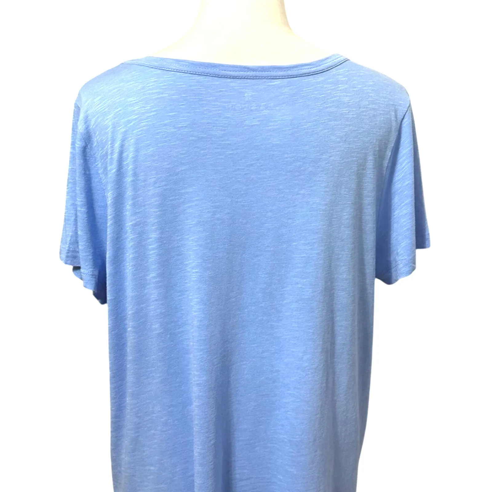 Caslon Casual T-Shirt Short Sleeves Scoop Neckline Soft Knit Blue Women's S NWT - Image 5