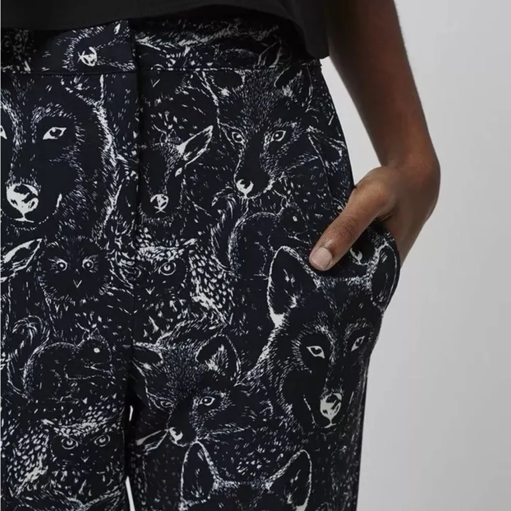 Topshop Wolf Woodland Print Cigarette Pants - Image 10