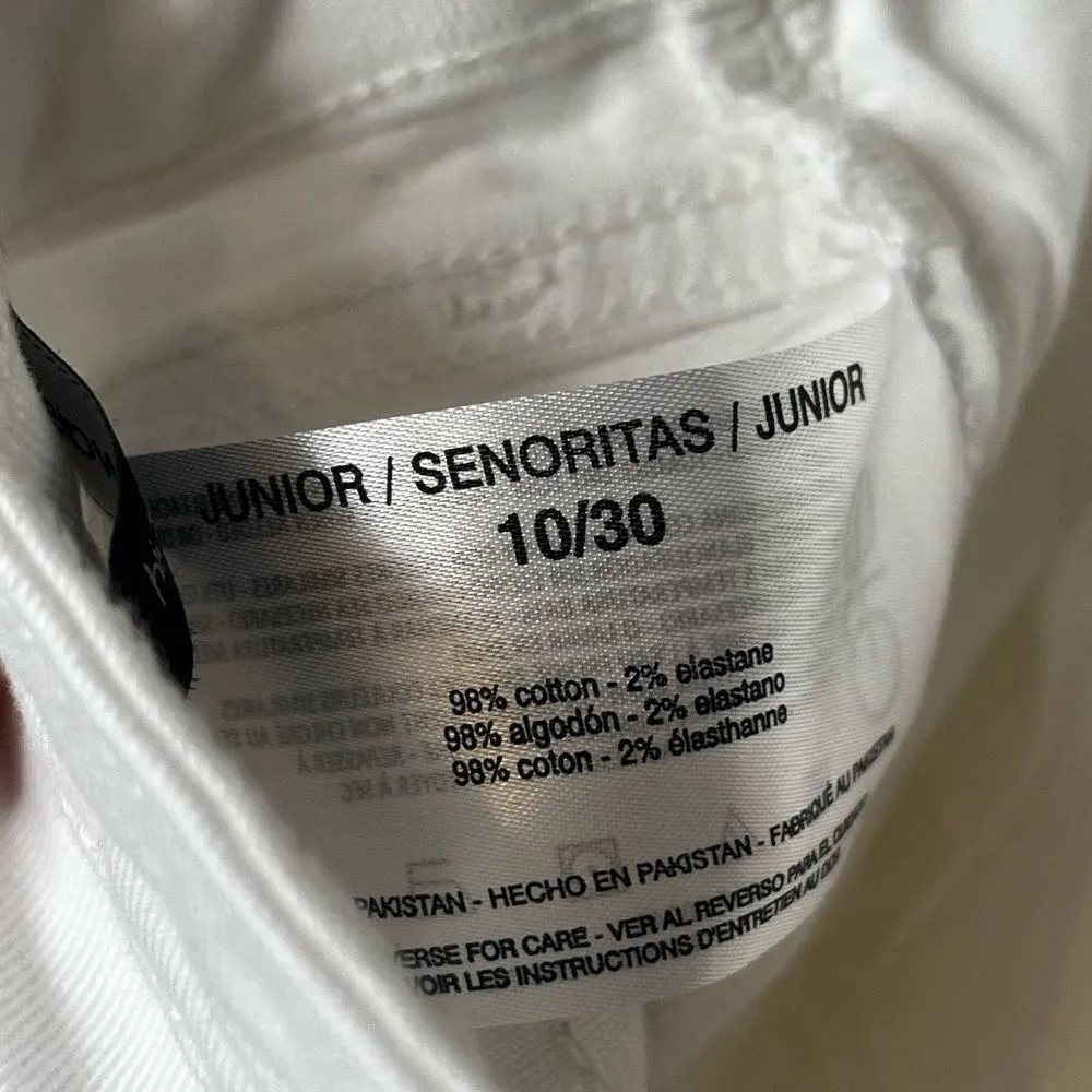 Ella Moss High Waist Straight Crop Jeans Sz 10 / 30 White Cropped Jeans - Image 10