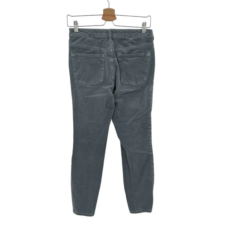 Anthropologie Pilcro High-Rise Skinny Corduroy‎ Pants Button Front Gray Size 28 - Image 7