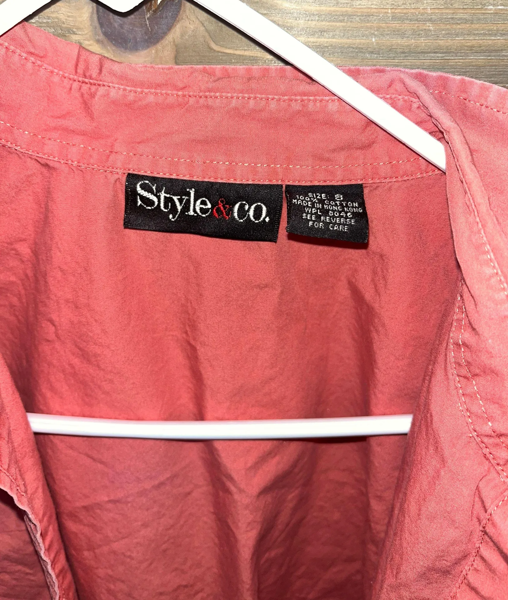 Style & Co Orange Button Up Shirt - Image 2