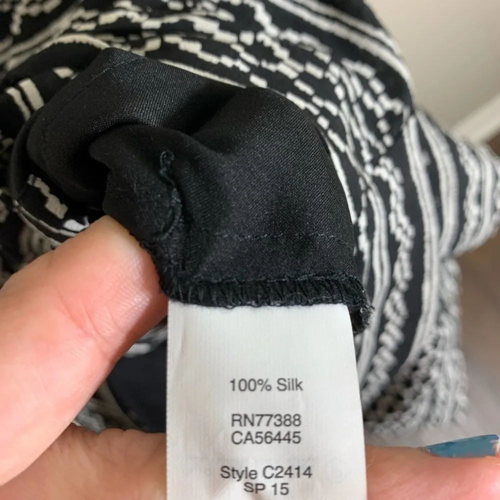 Madewell Silk Black Aztec Kimono Romper Tidalwave - Image 6