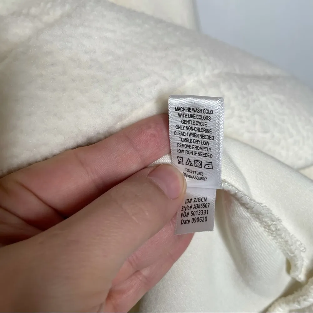 Koolaburra by Ugg Sueded Jersey Back Sherpa 1/4 Zip Pullover Ivory Xlarge - Image 6