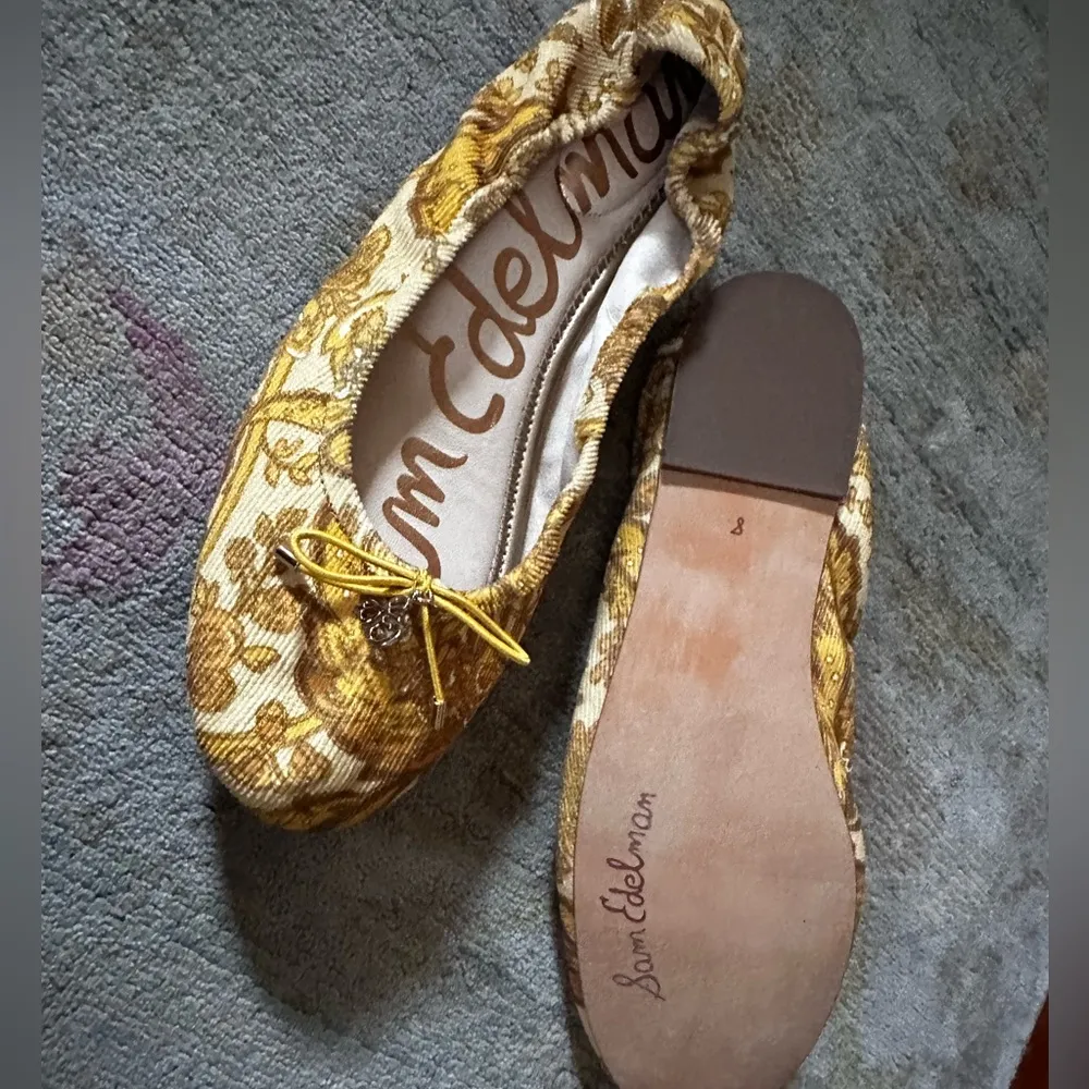 Felicia Ballet Flat Yellow Floral sz 8 - Image 10