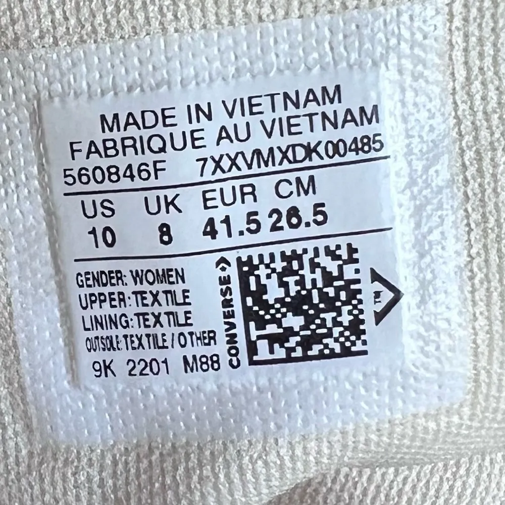 Converse Chuck Taylor All Star Hi Lift White Platform Shoe Size 10 #B1447 - Image 8