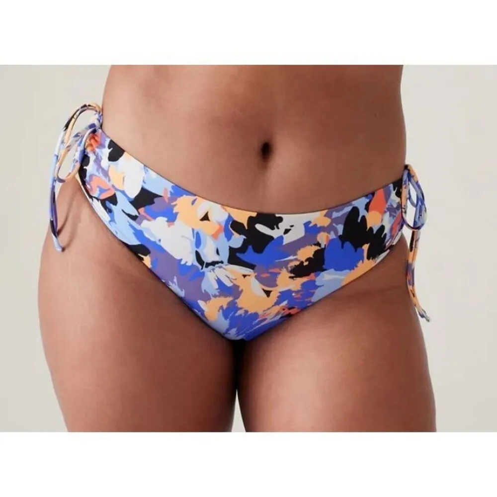 New Athleta L Swim Set Floral Triangle Tankini + L Cinch Full Bikini Bottom wome - Image 14