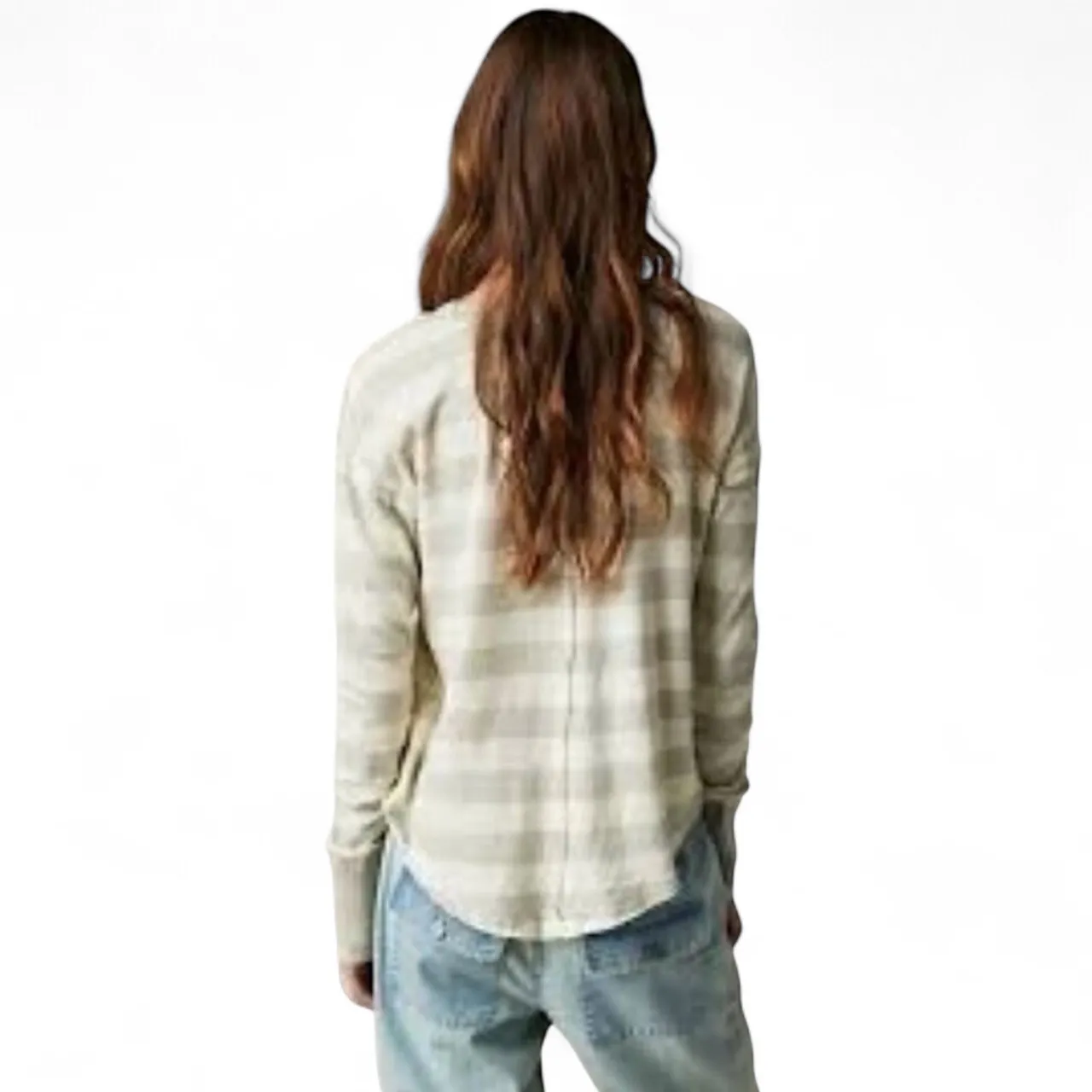 We The Free Sail Away Striped V Neck Long Sleeve Top Women's‎ Size L - Image 2