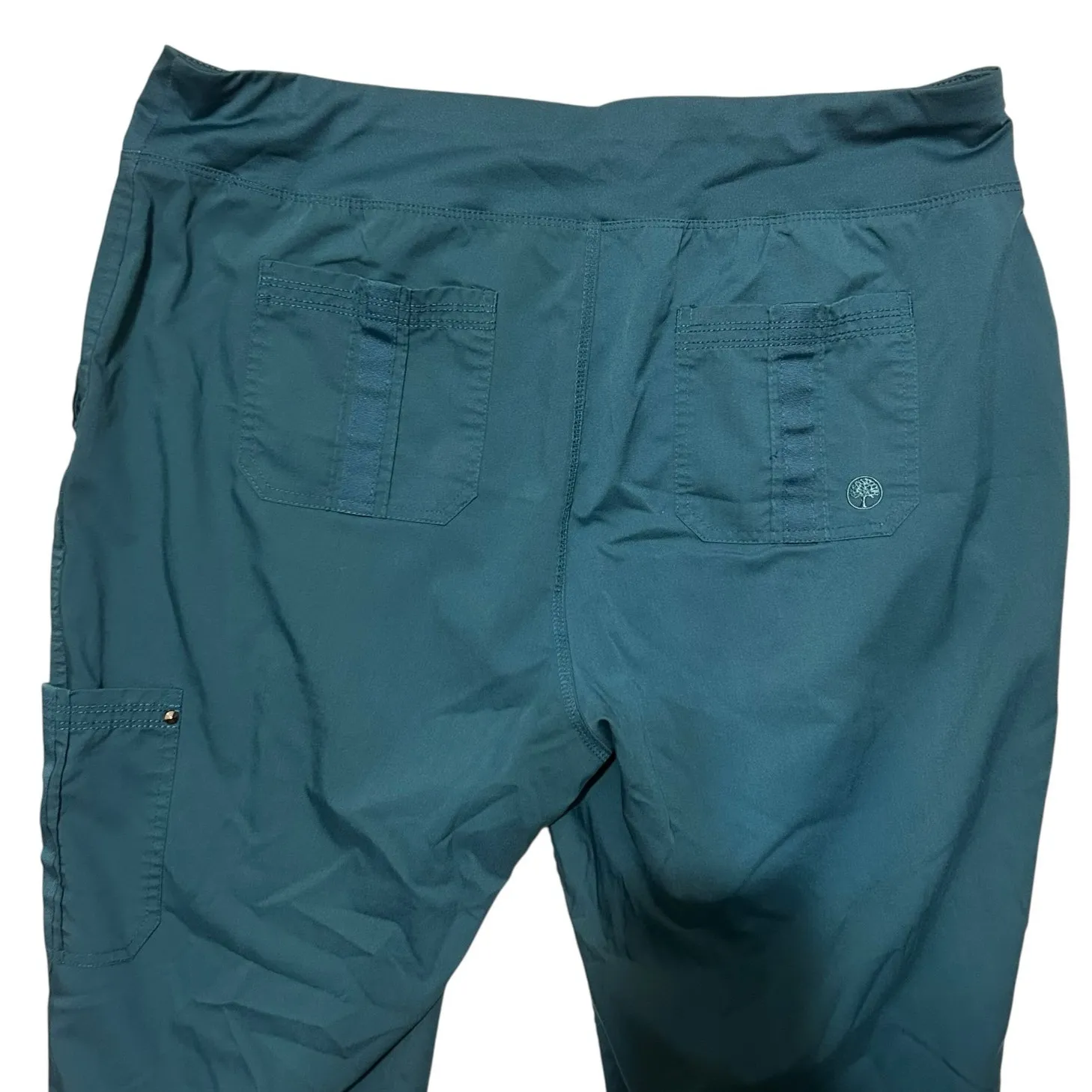 Healing Hands Women Purple Label‎ Yoga Scrub Pants M Teal Cargo Stretch Utility - Image 4