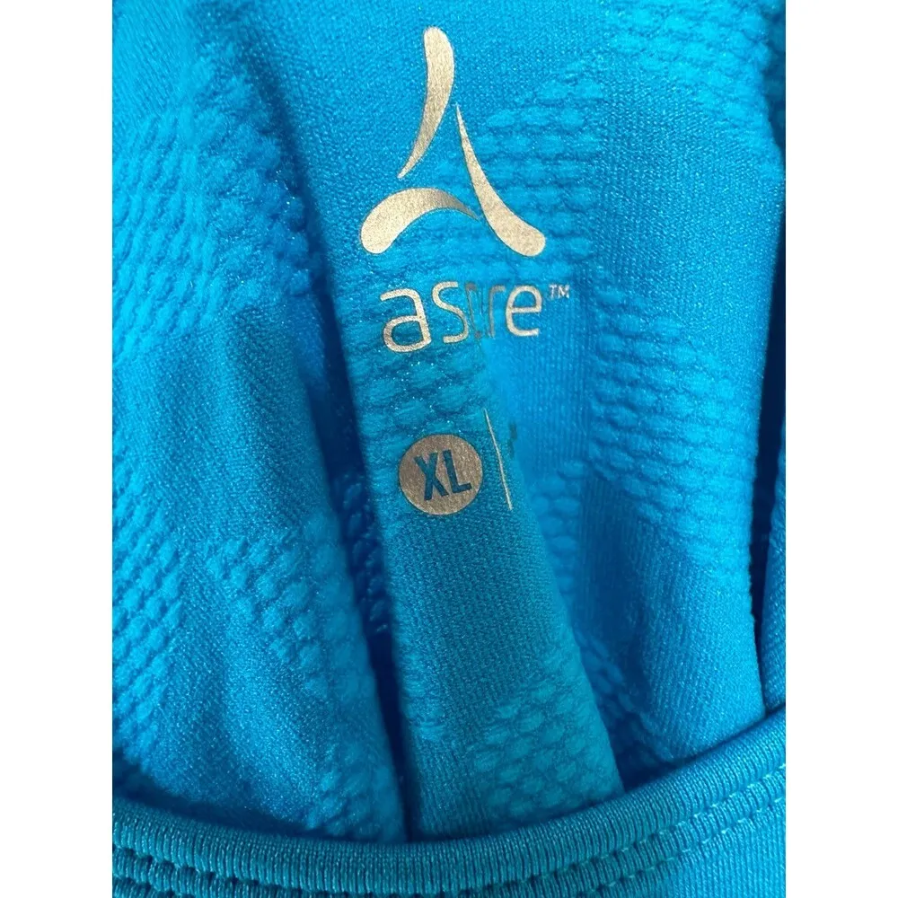 Aspire Women's NWT Seamless Crew Neck Long Sleeve Thumb Hole Runners Top XL Blue - Image 4