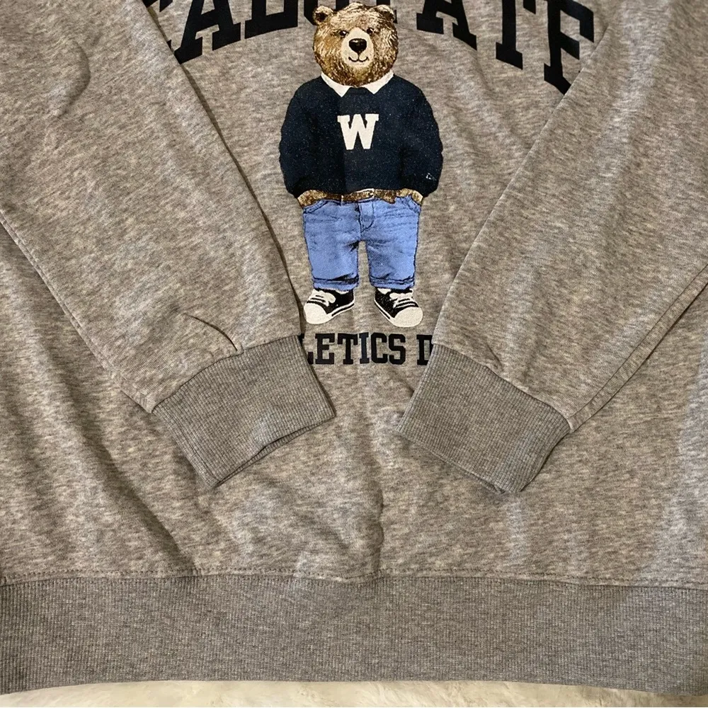 WHO.A.U Korean Brand Unisex Street Style Logo Sweatshirts Gray - Image 7