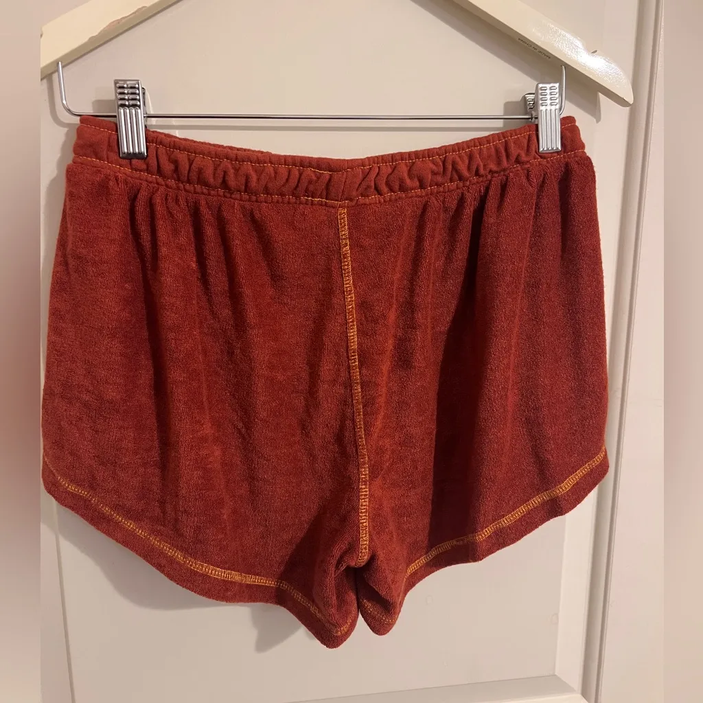 Free People Intimately Gimme More Terry Shorts Arabian Spice Brown Retro 60s - Image 3