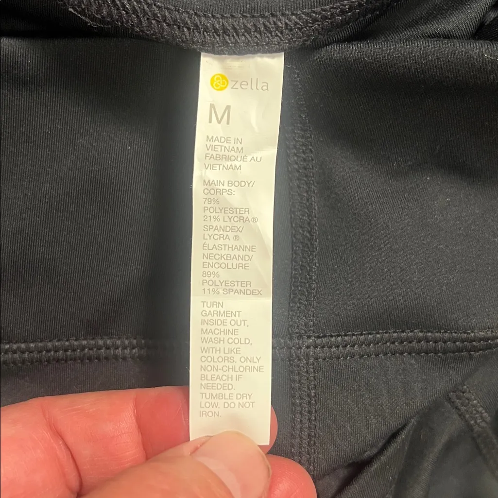 Zella Black Spandex Bike Shorts Size Medium NWT - Image 4