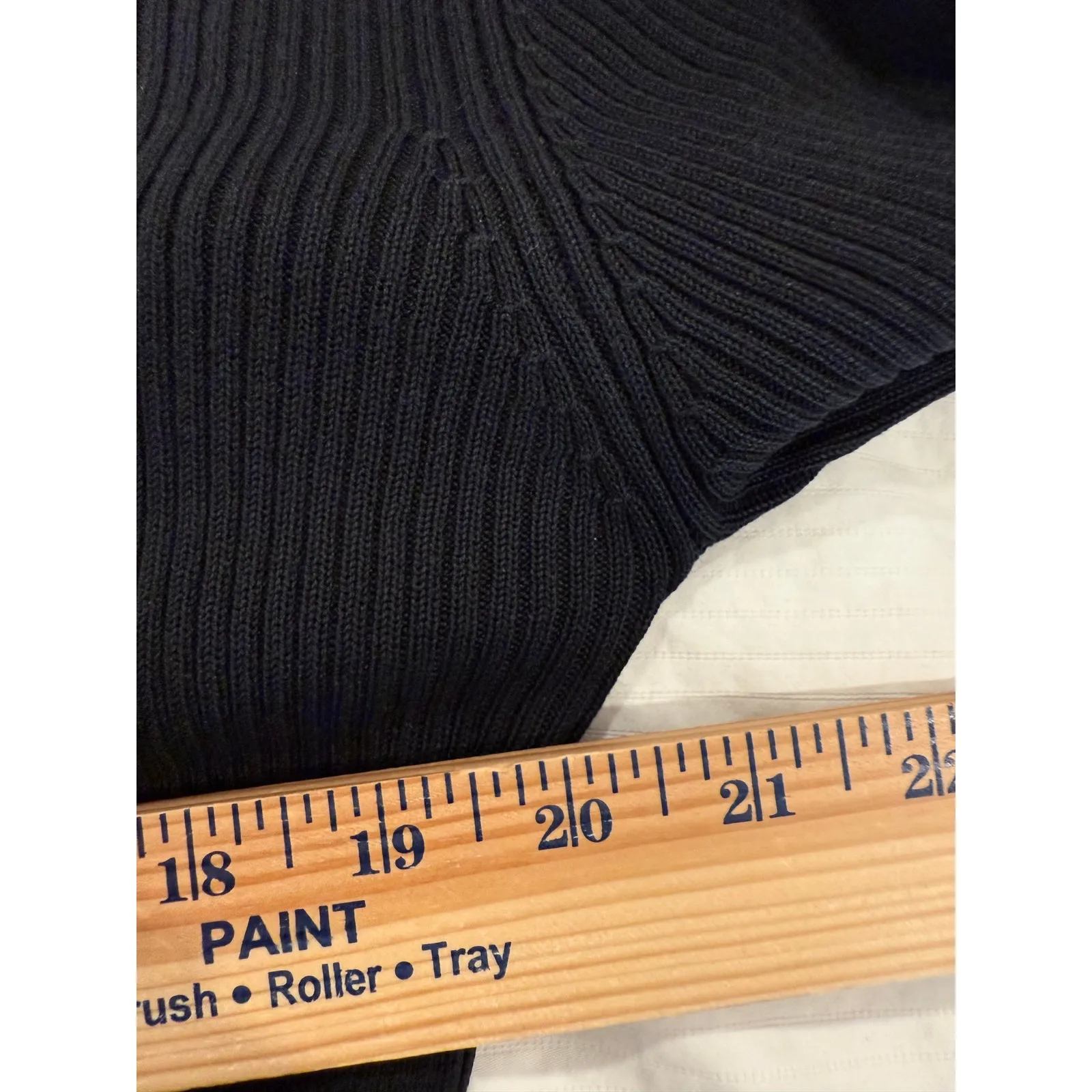 Coldwater Creek Sweater Womens Medium Black Silk Knit Ribbed Turtleneck Winter - Image 4
