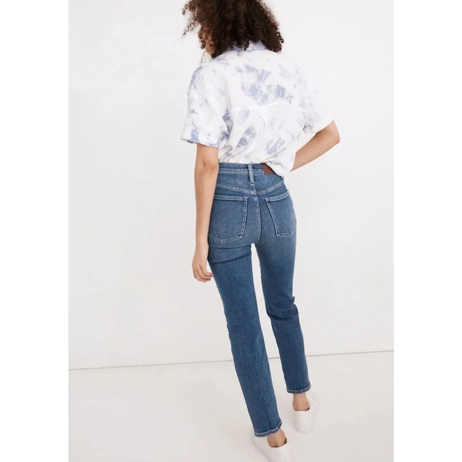 Madewell Tie-Dye Lightspun Beachside Shirt Sz Small Craft Blue Cotton - Image 2