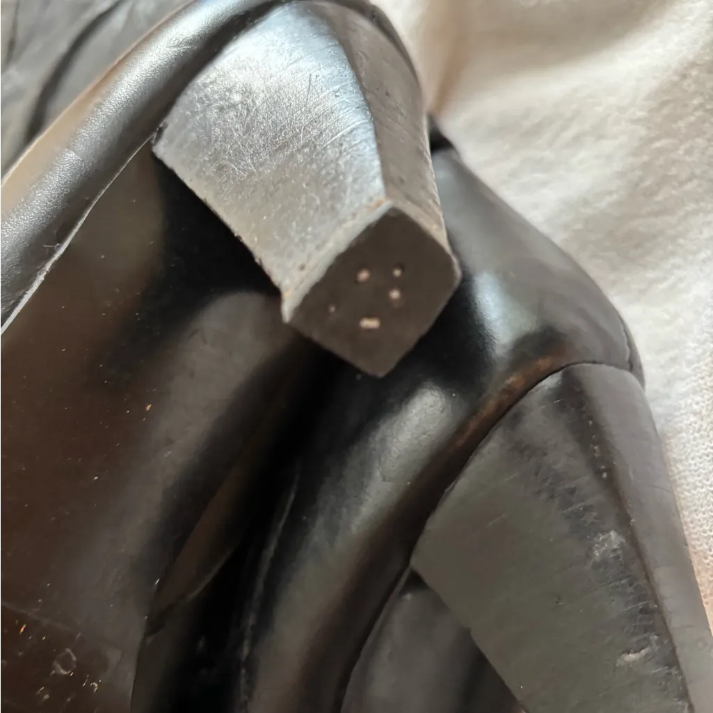 Black Women's Cowboy Boots sz7 Size 7 - Image 3