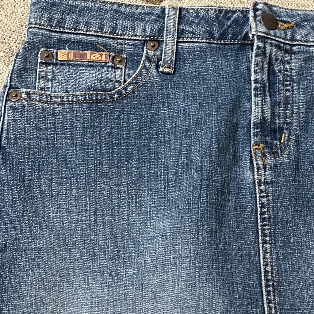 Vintage‎ Lei Denim Mini Skirt Blue Size undefined - Image 4