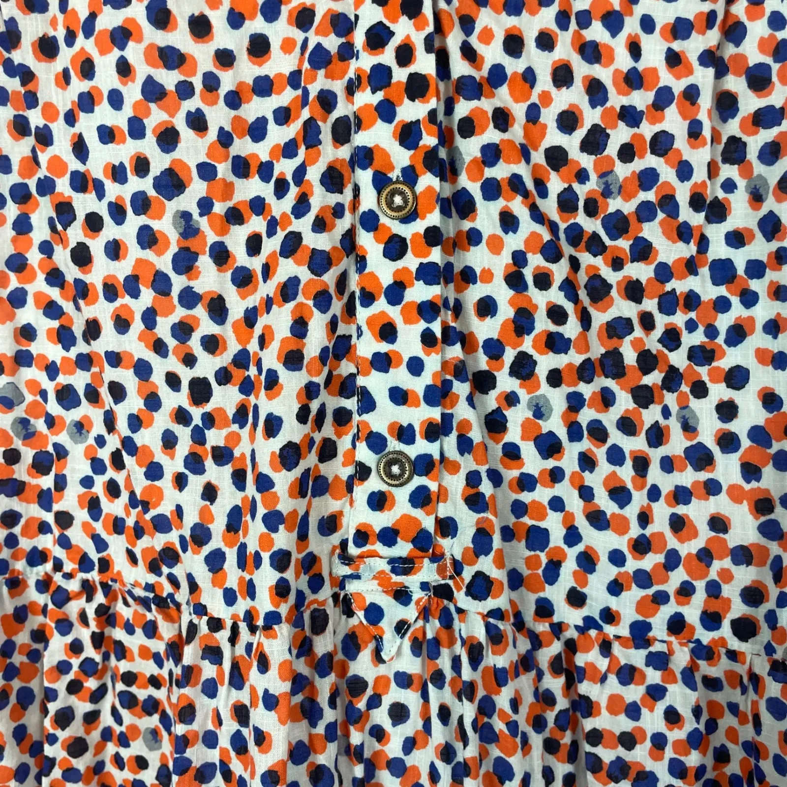 A+‎ Anthropologie Womens 3X Multicolor Printed Tiered Dress Short Sleeve White - Image 5