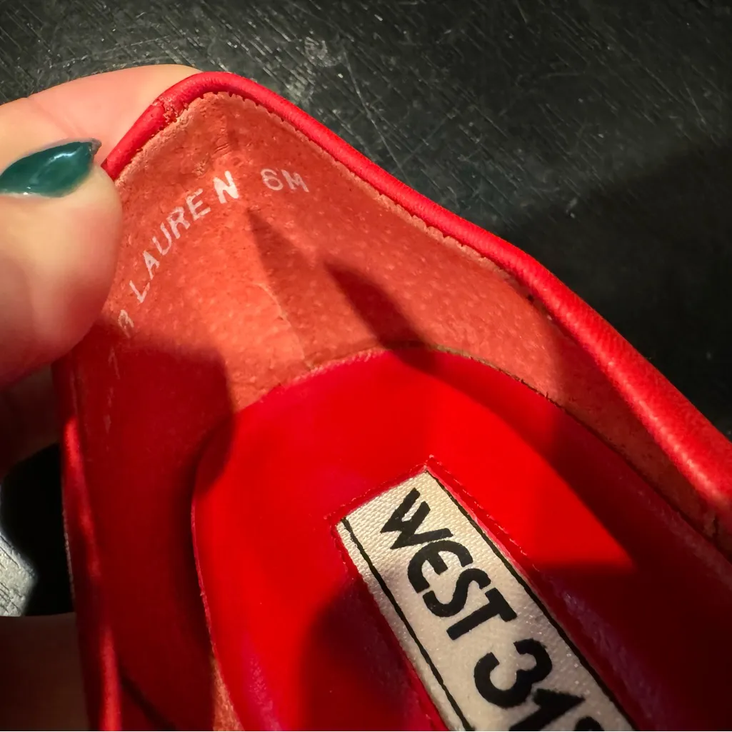 vintage red ballet flats Size 6 - Image 8