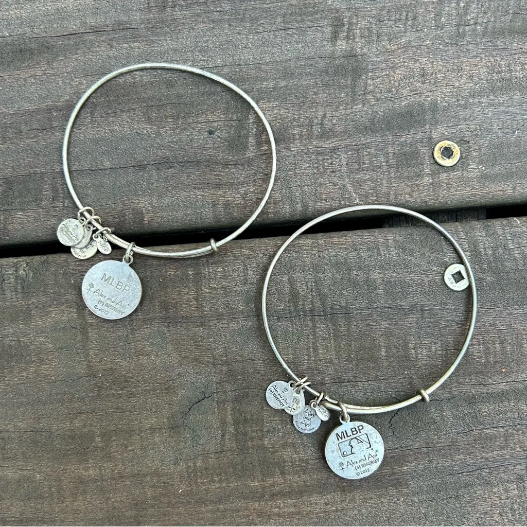 Silver Boston Red Sox Alex and Ani Charm Bracelet Set - Image 5