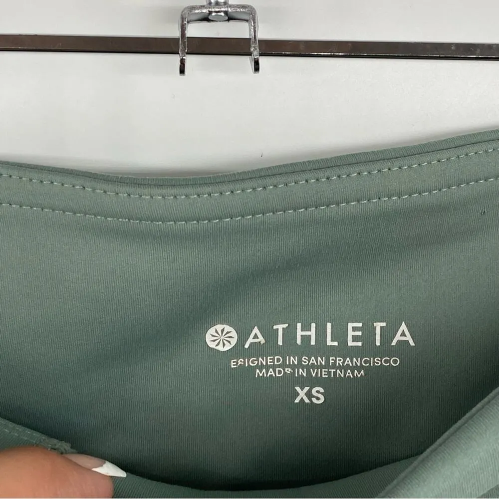 Athleta Eclipse 7/8 Tight Lead Green Seafoam Sage Athleisure Yoga Leggings Sz XS - Image 10