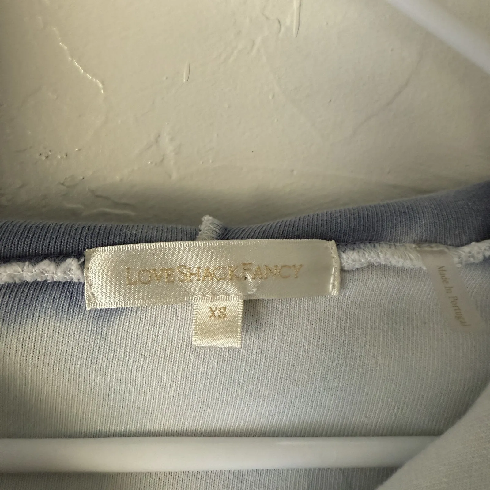 LoveShackFancy Hoodie  XS Tie Dye Pullover Patch Pocket Beaded‎ Trim Sweater - Image 4