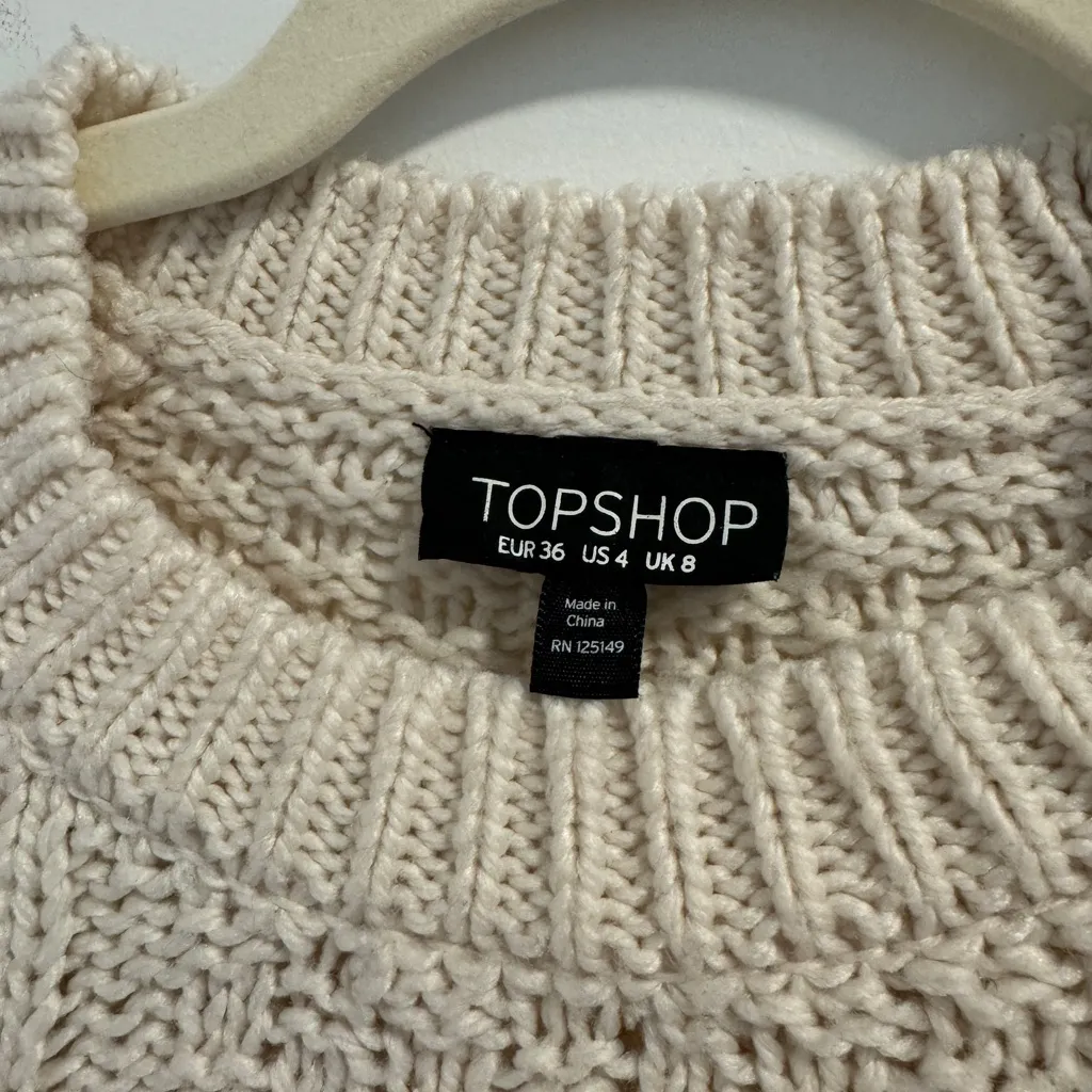 Fringe Cable Knit Sweater - Image 4