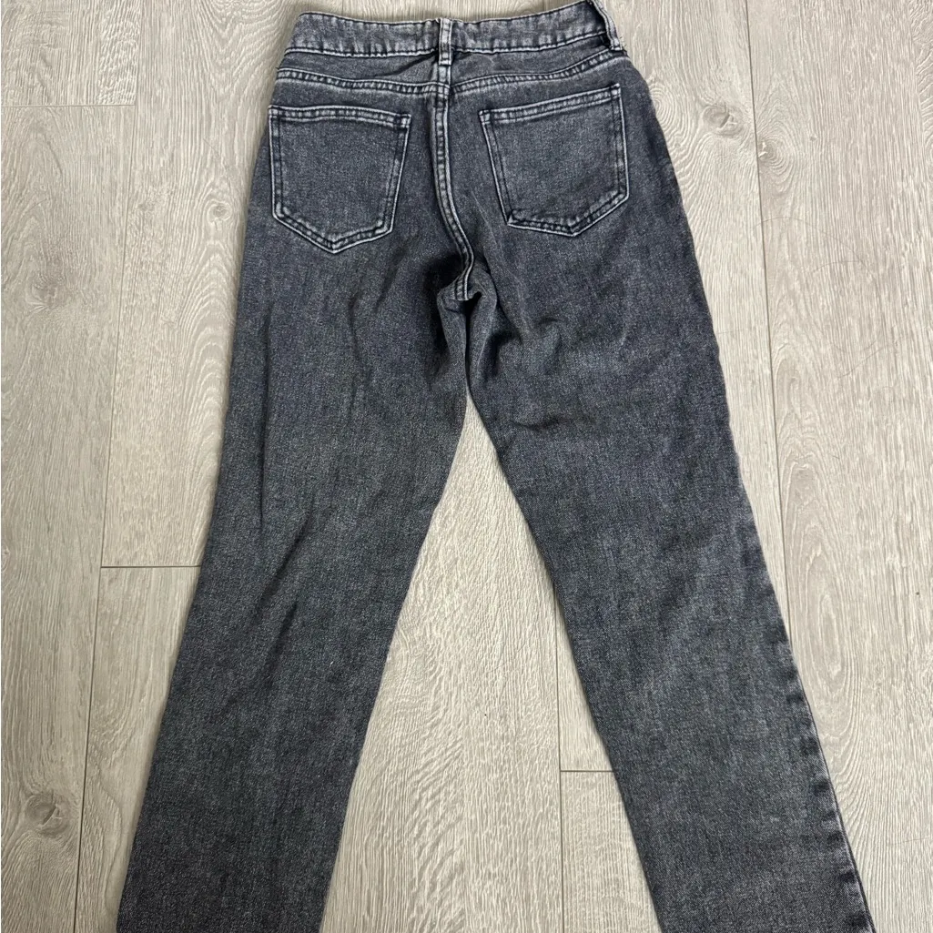 Pacsun Grey Distressed Denim Straight Leg Jeans - Image 3