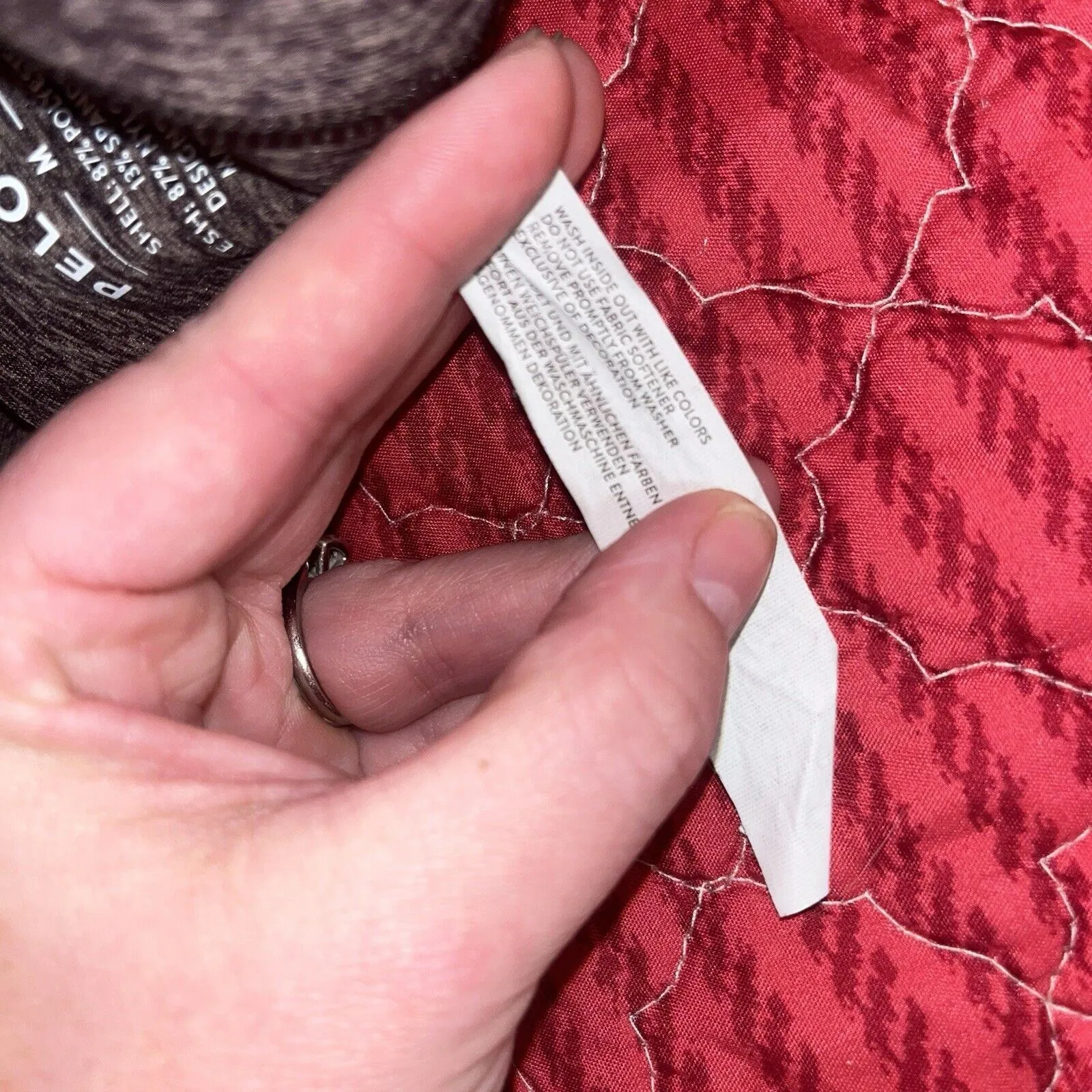 Peloton Sports Bra Womens Medium Brown Heathered Workout Gym Athletic Racer Back - Image 9