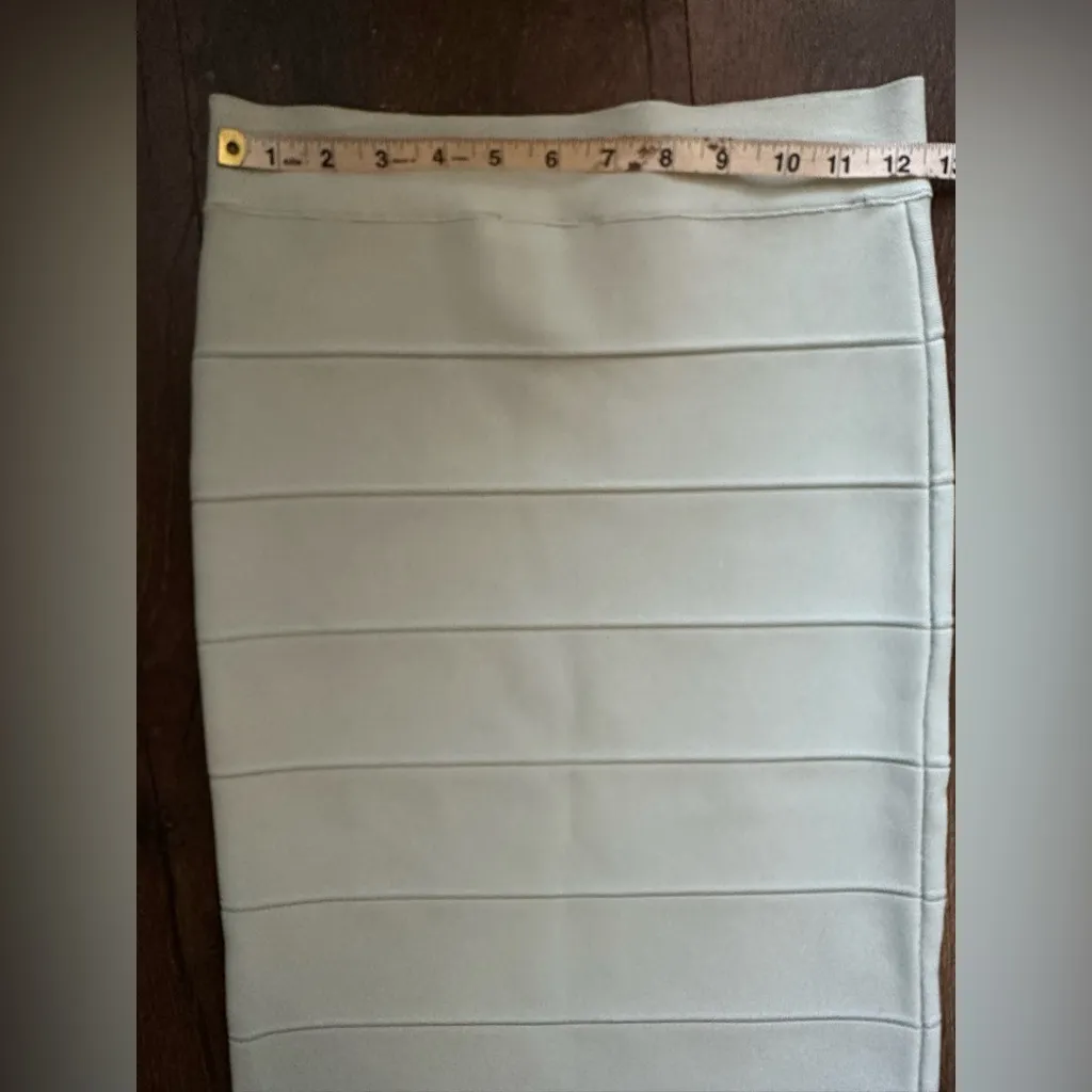 BCBG AZRIA AQUA MIST LEGER POWER PENCIL SKIRT LHL3C615/B83 SIZE S - Image 5