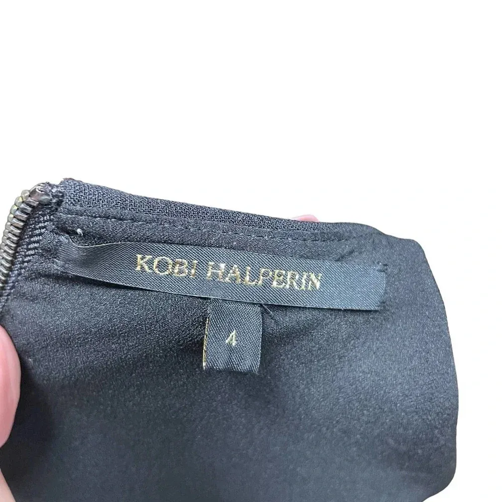 Kobi Halperin‎ Black Sleeveless Sheath Dress Paisley Trim Size US 4 - Image 12