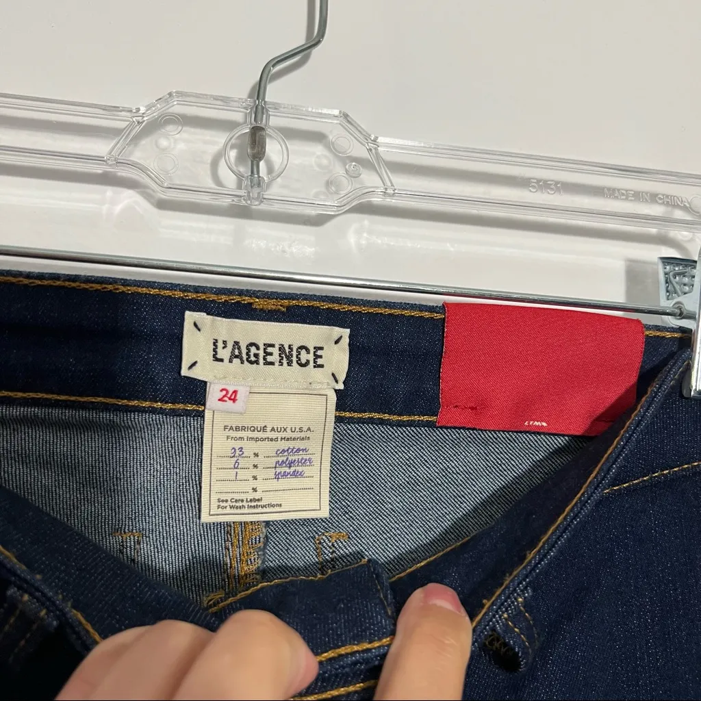 L'agence Zeppelin High Rise Skinny Jeans‎ In Rinse Wash Size 24 - Image 7