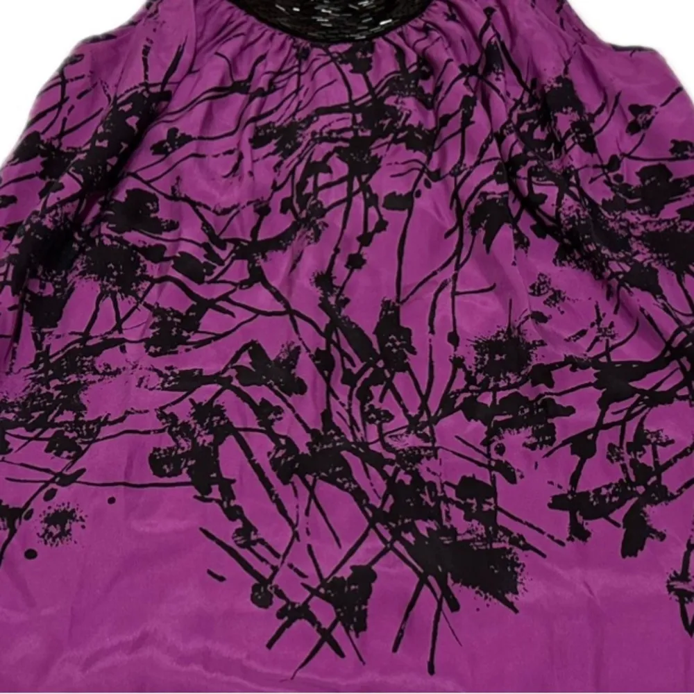 Karen Kane Purple & Black Print Halter Top - Size M women’s NWOT - Image 2