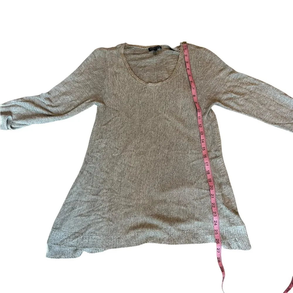 EILEEN FISHER gray linen blend sweater - Image 3