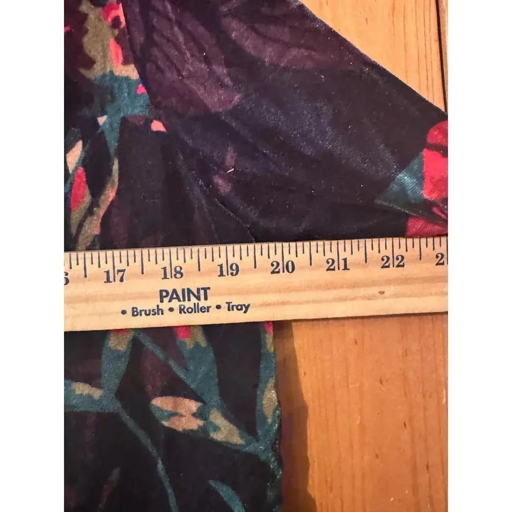 Soft Surroundings PM Velvet Shacket w/pockets Dark Ramantic Wimsy feminine - Image 4