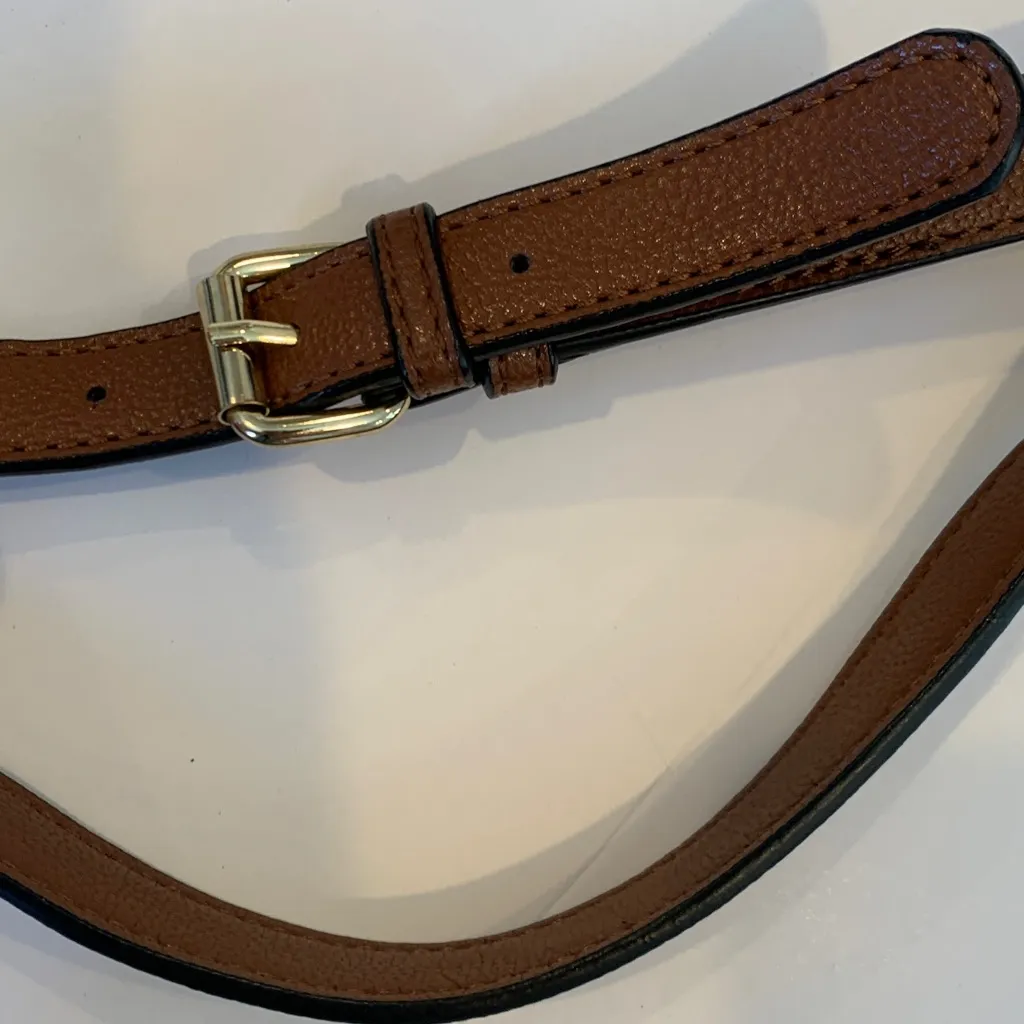 Calvin Klein Brown Faux Leather Brown Adjustable Replacement Purse Strap - Image 5