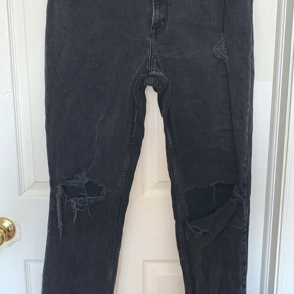 Abercrombie & Fitch Curve Love Distressed 90’s Straight Ultra High Rise Jeans - Image 3
