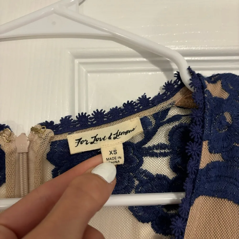 For Love & Lemons Blue Temecula Short Sleeve Dress NWT - Image 5