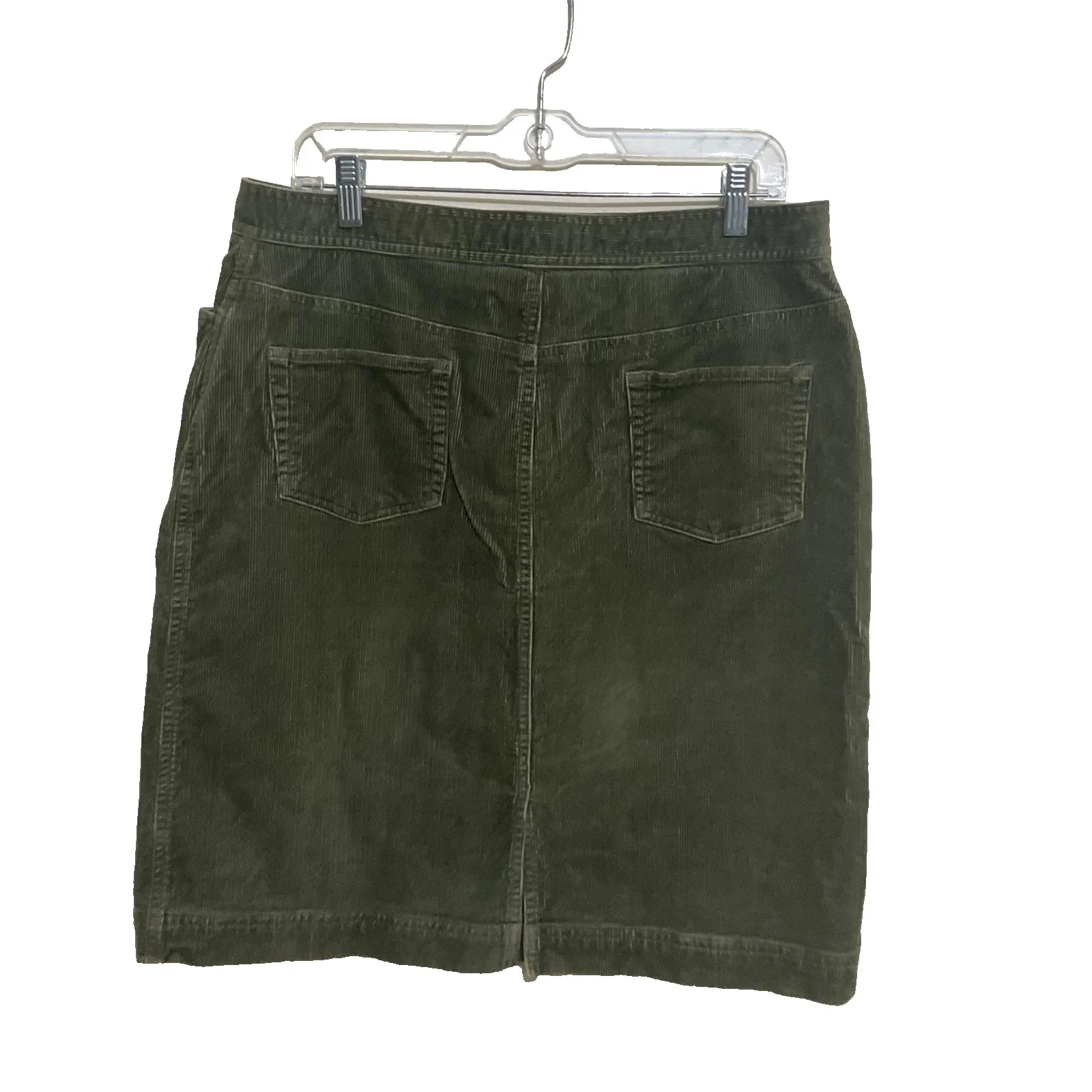 Jones sport stretch vintage corduroy Green Pencil Skirt women's‎ Size 12 - Image 8