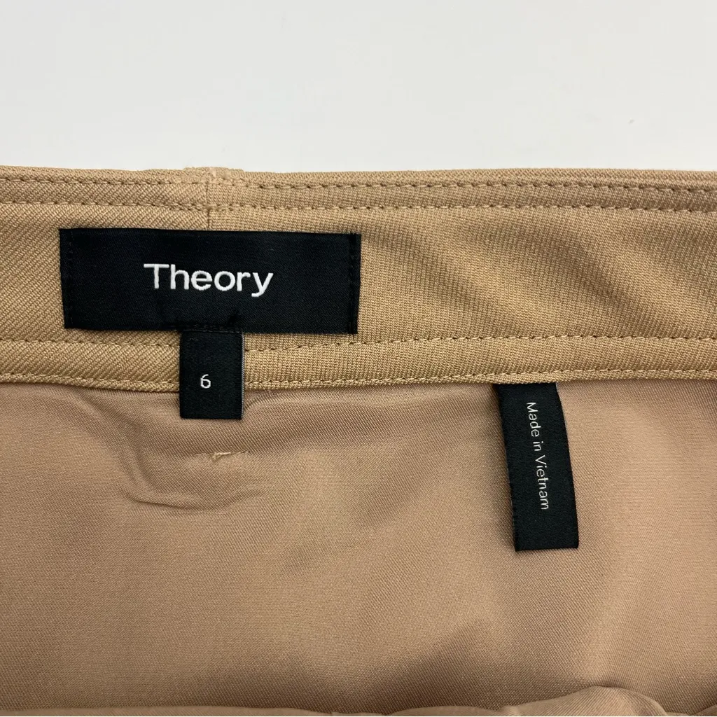 Theory Lupah Prospective‎ Safari Mini Skirt Womens Tan Size 6 Office Event NEW - Image 4