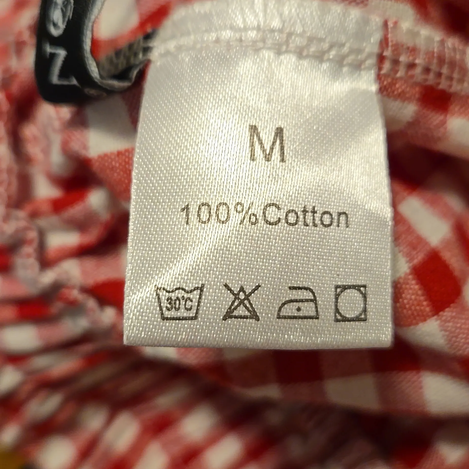 Lomon Red and White Gingham pajama Pants M Size M - Image 9