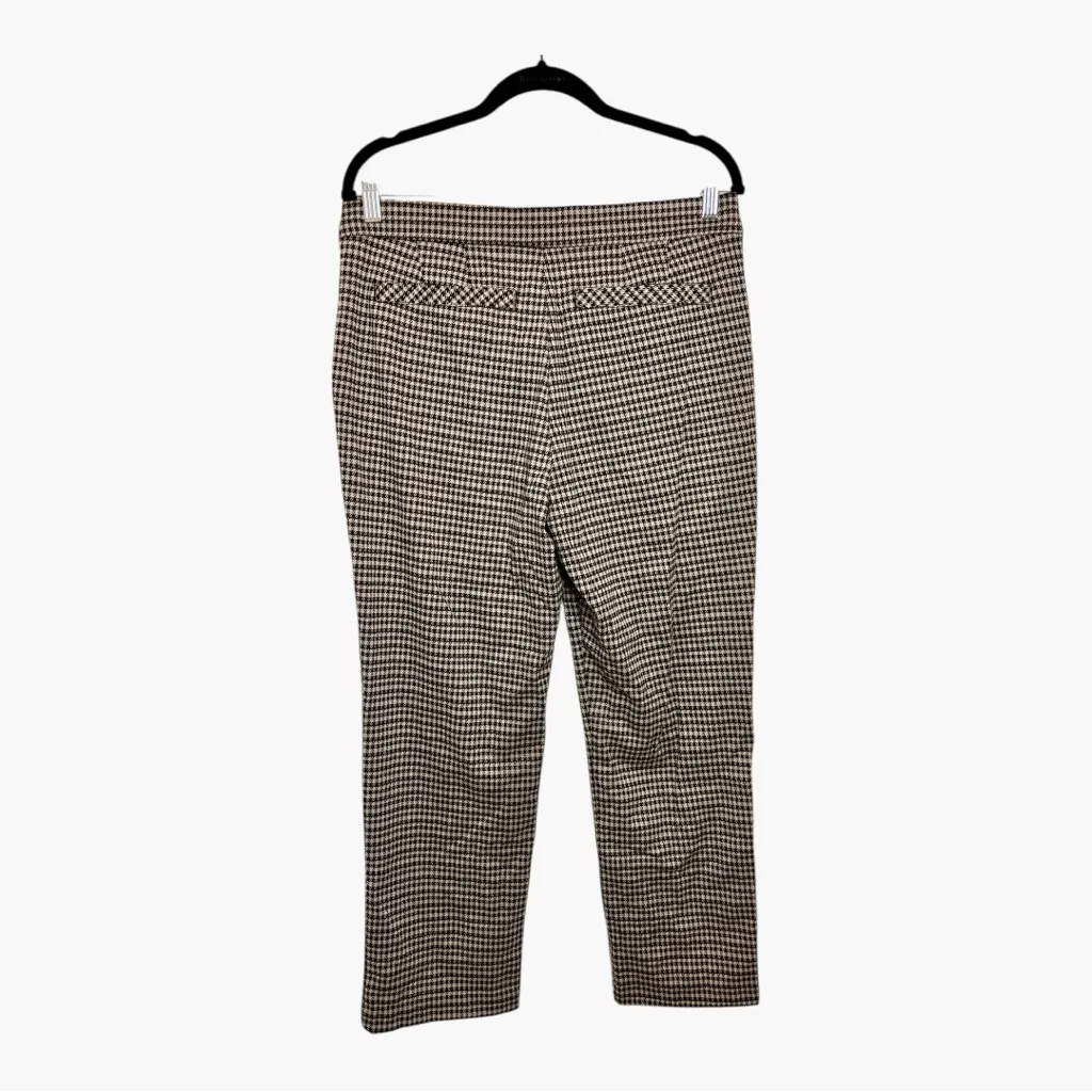 Democracy Black Tan Red Houndstooth Ab Solution Straight Leg Pants 10 - Image 3