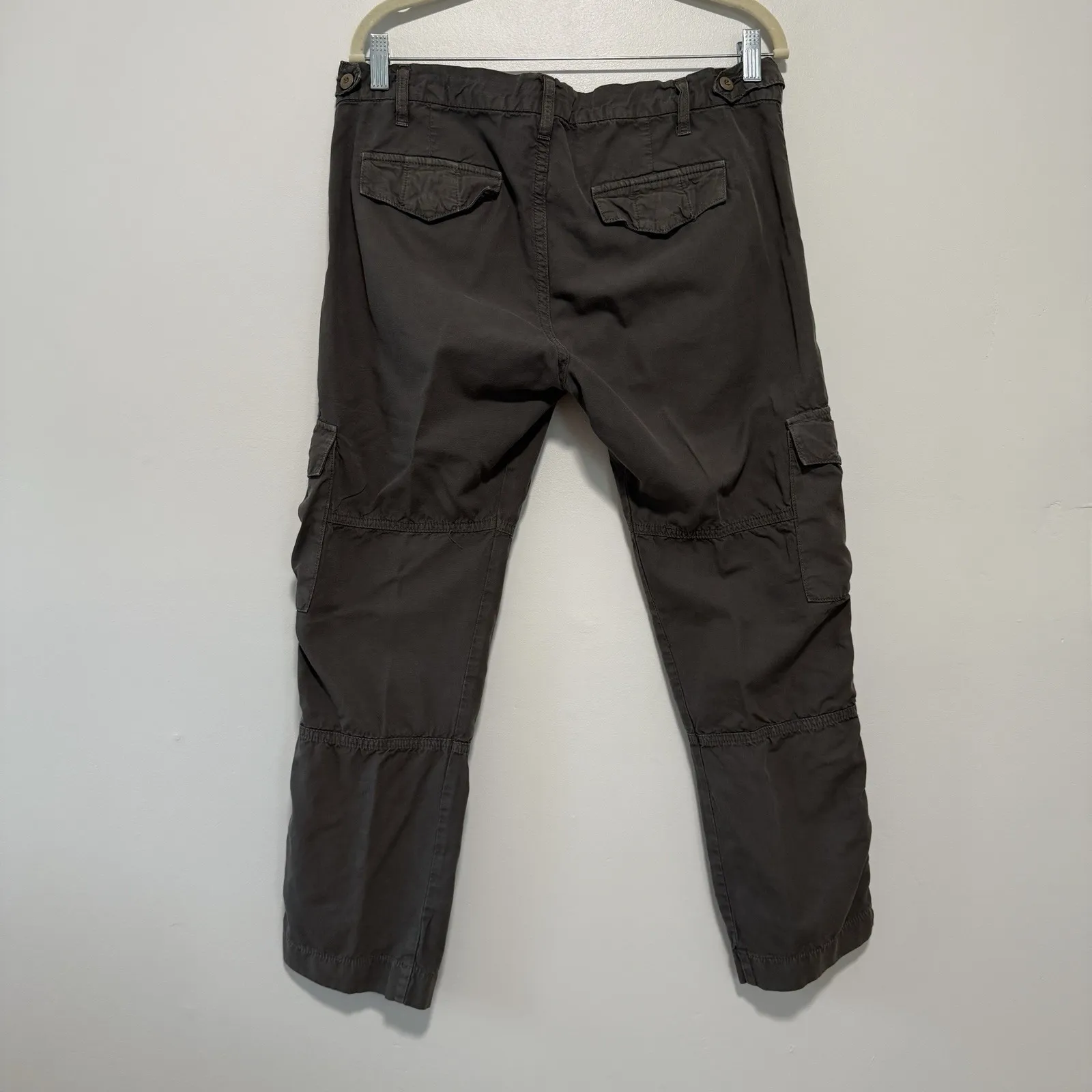 NSF‎ Basquiat Green Cargo Cotton Pants with Embroidered Side Stripe Size 30 - Image 4