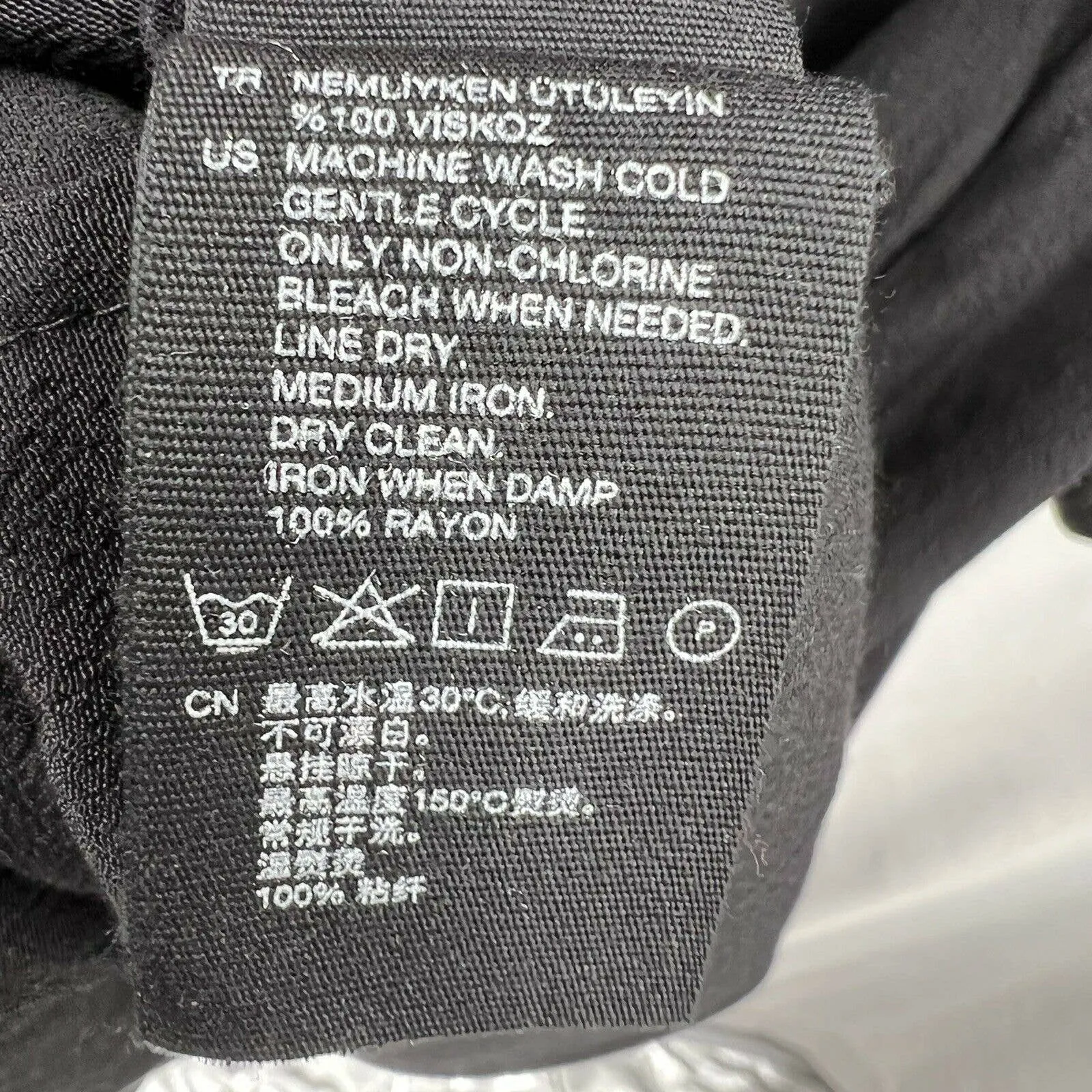 & Other Stories Black High Neck‎ Long Sleeve Rayon Dress Size 8 - Image 6