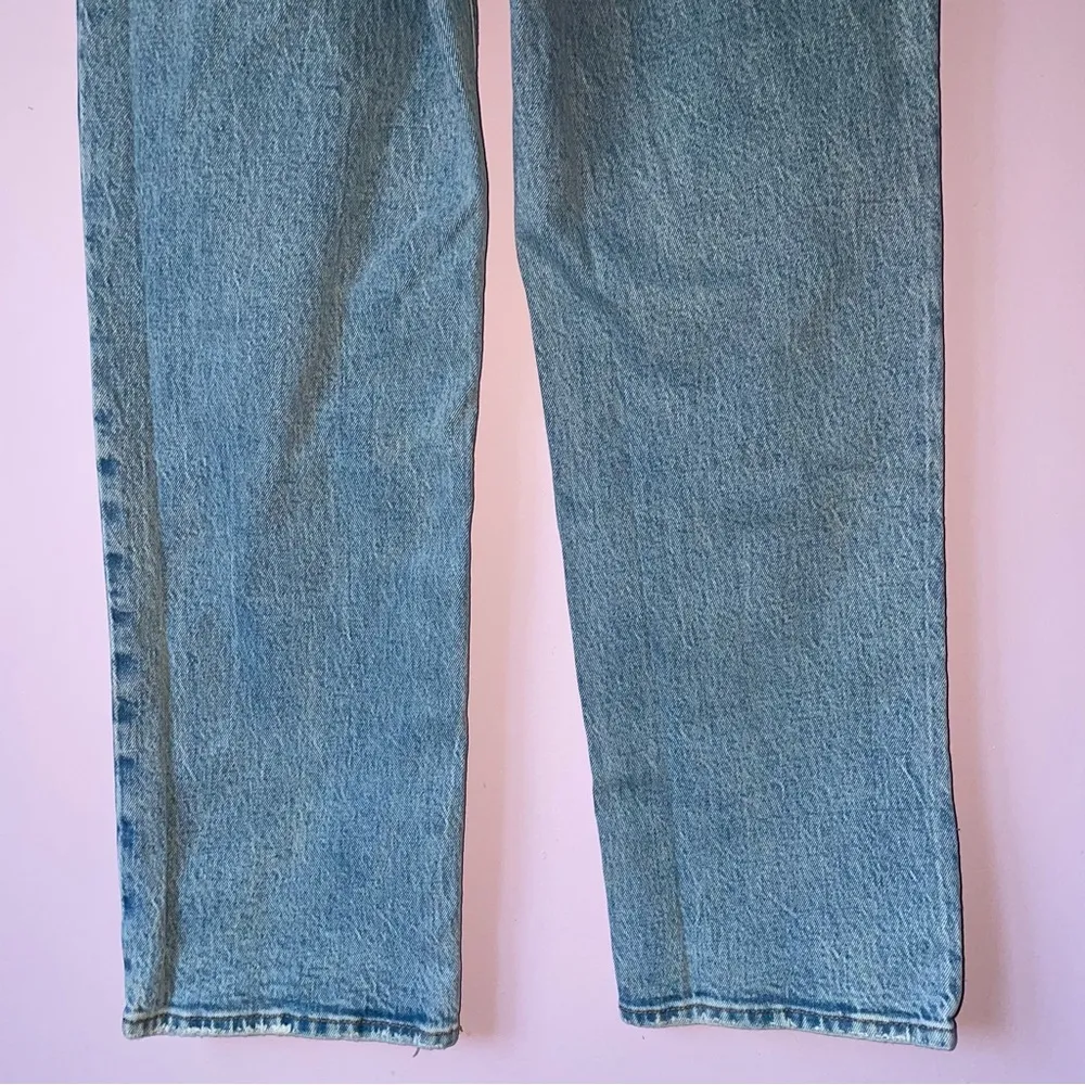 Abercrombie & Fitch Size 10S 90s Straight Ultra High Rise Light Wash Mom Jean - Image 7