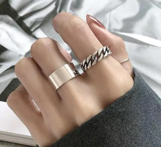 Twist ring silver ring ring of the day Unisex rings adjustable ring - Image 5