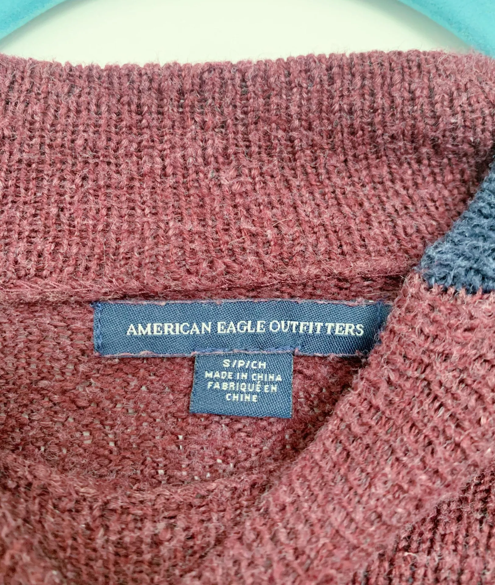 Maroon Cropped Sweater - Image 4